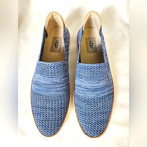 UGG Sammy Women's Sneakers Boat Shoes Blue Low Top Slip On Mesh Like Size 10.